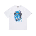 BAPE Bathing Shark and ape head print T Shirt NextBlock