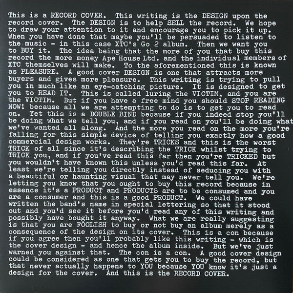 XTC - Go2/Go+ (2xLP deluxe, 200gm)