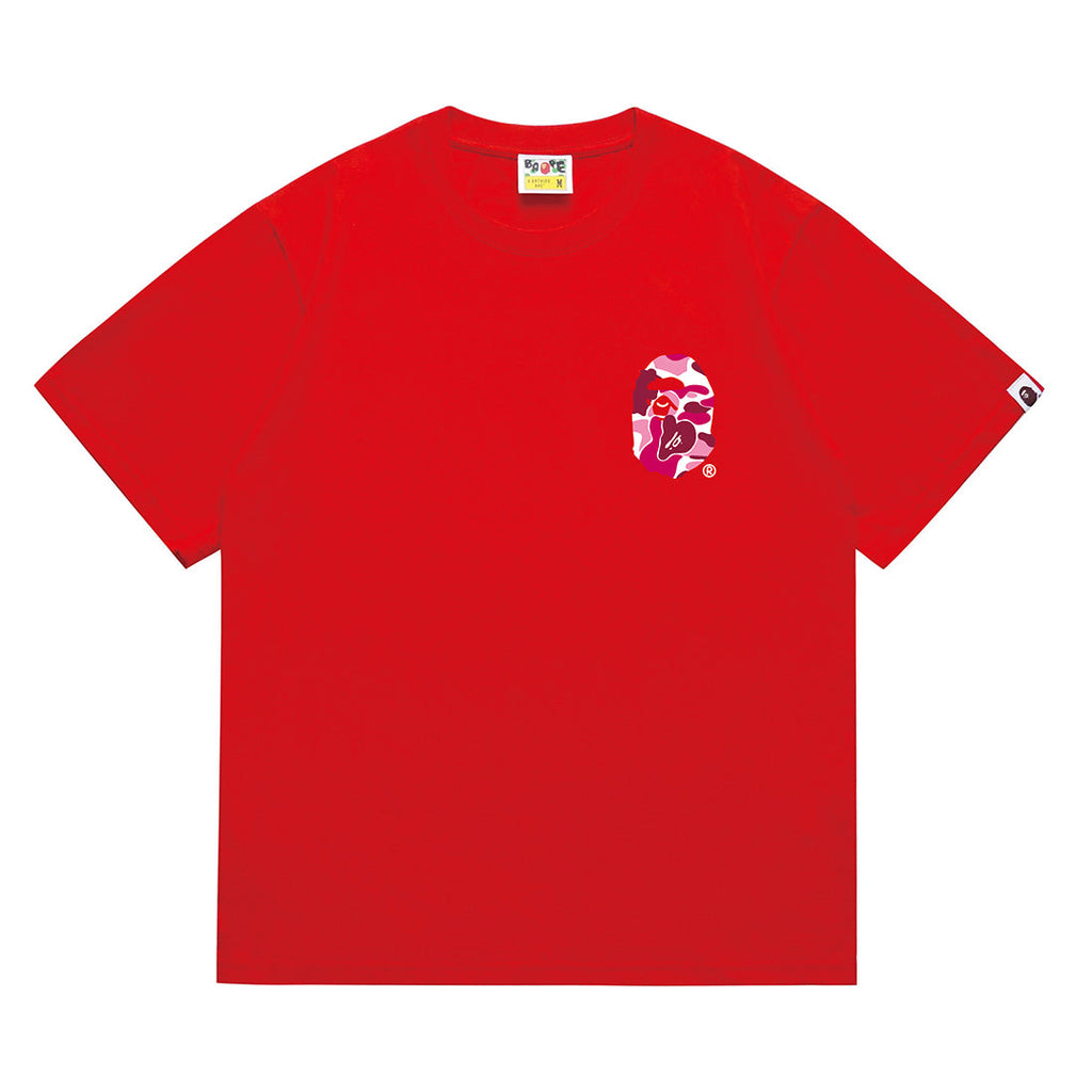 Bathing Shark and ape head print T-Shirt NextBlock