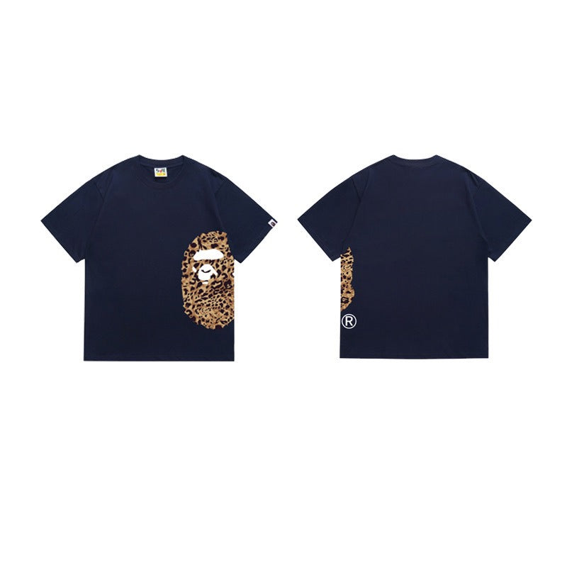 Bathing Shark and ape head print T Shirts NextBlock