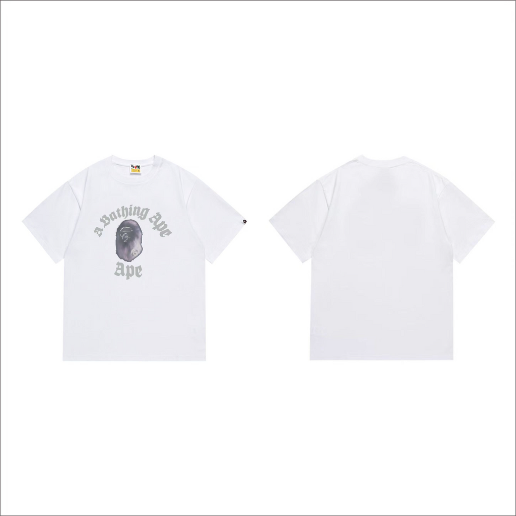 Bathing Shark and ape head print T-Shirt NextBlock