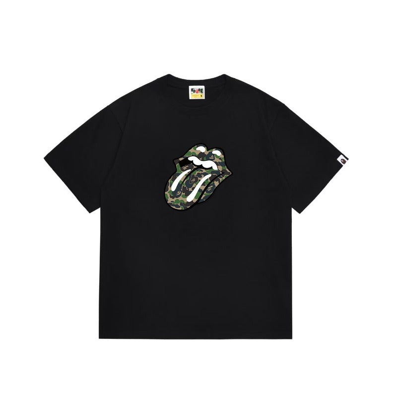 Bathing Shark and ape head print T Shirts NextBlock