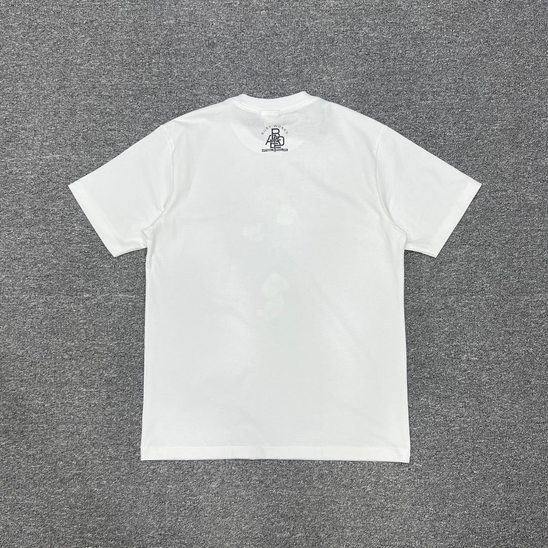 Bathing Shark and ape head print T-Shirt NextBlock