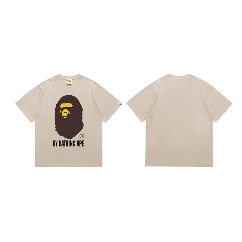 Bathing Shark and ape head print T Shirt NextBlock