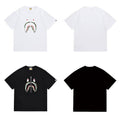 Bathing Shark and ape head print T Shirts NextBlock