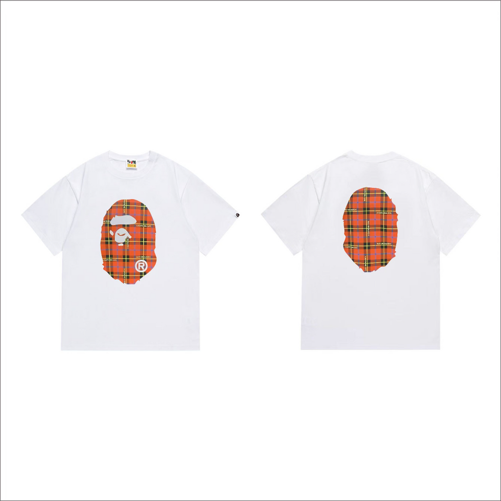 Bathing Shark and ape head print T-Shirt NextBlock