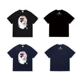 Bathing Shark and ape head print T Shirts NextBlock