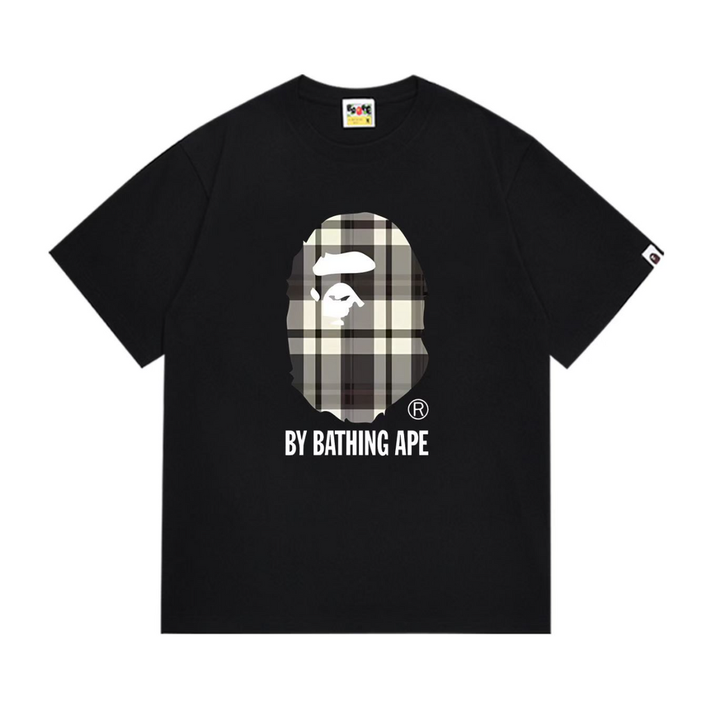 Bathing Shark and ape head print T-Shirt NextBlock