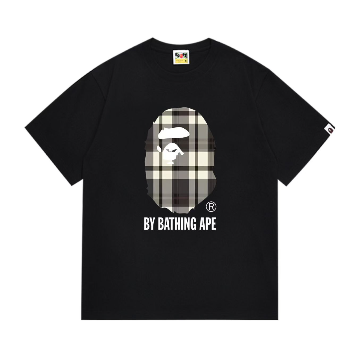 Bathing Shark and ape head print T-Shirt NextBlock
