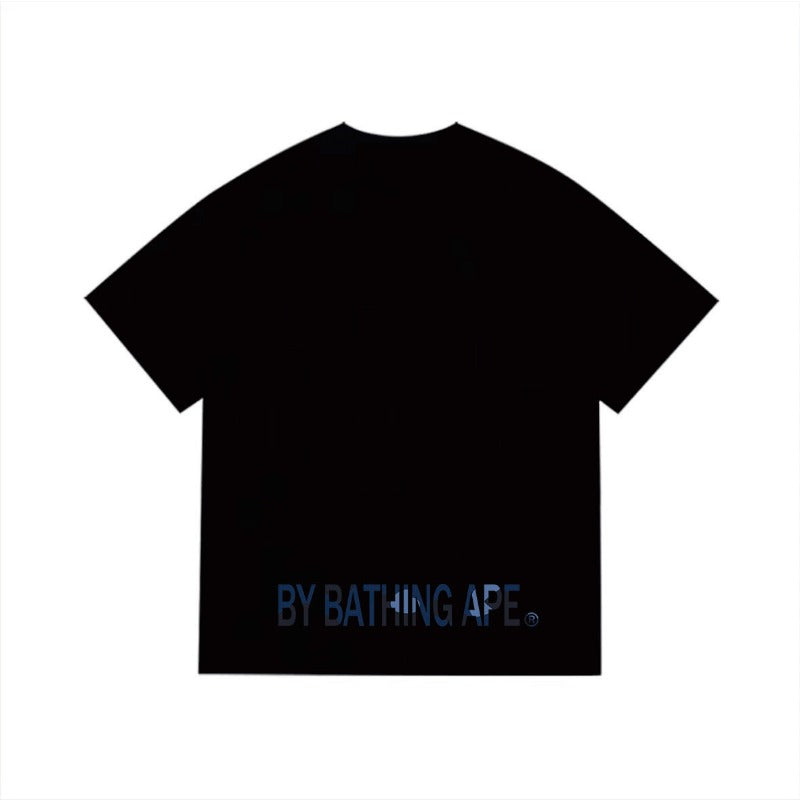 Bathing Shark and ape head print T Shirts NextBlock