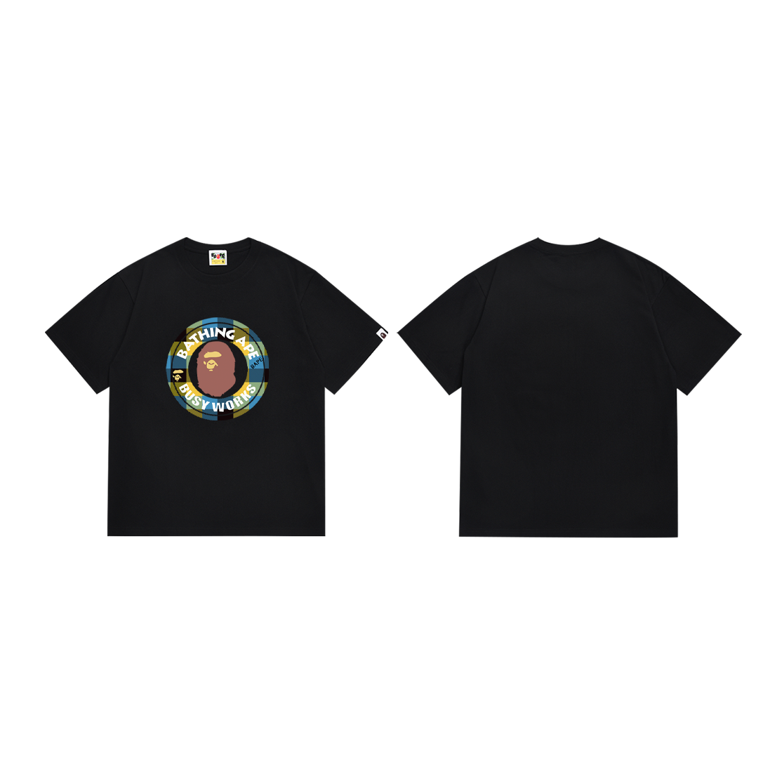 Bathing Shark and ape head print T-Shirt NextBlock