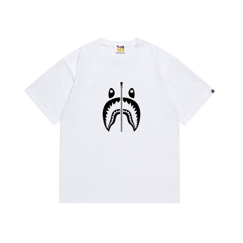 Bathing Shark and ape head print T Shirts NextBlock
