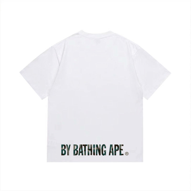 Bathing Shark and ape head print T Shirts NextBlock