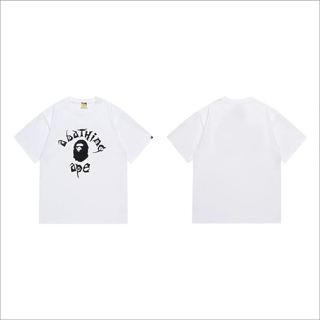 Bathing Shark and ape head print T-Shirt NextBlock