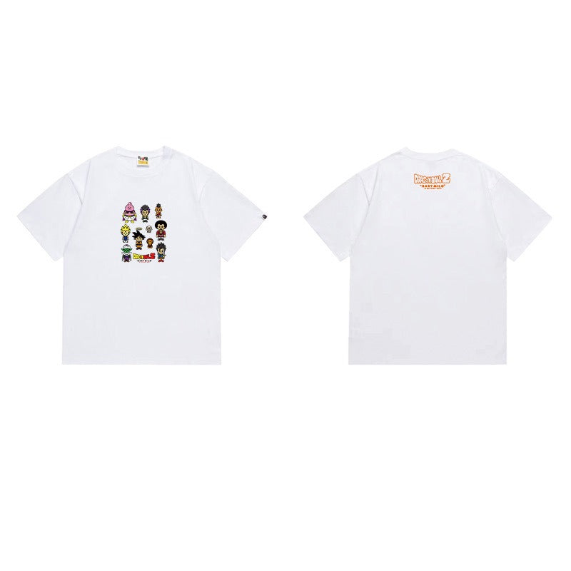 Bathing Shark and ape head print T Shirts NextBlock