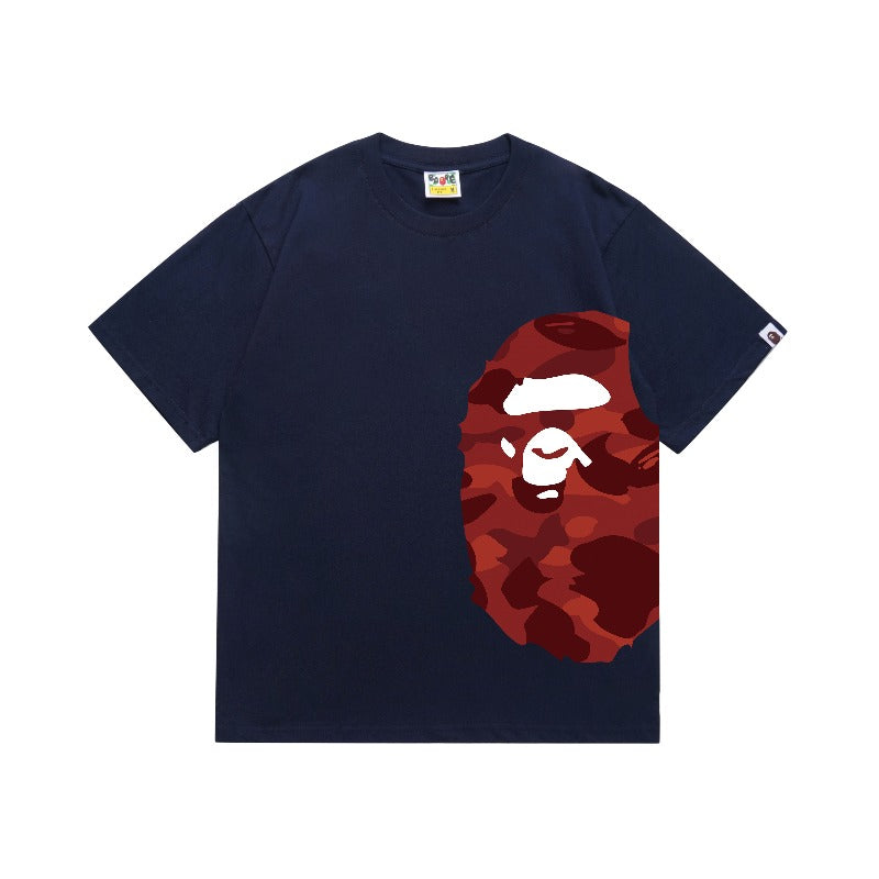 Bathing Shark and ape head print T Shirts NextBlock