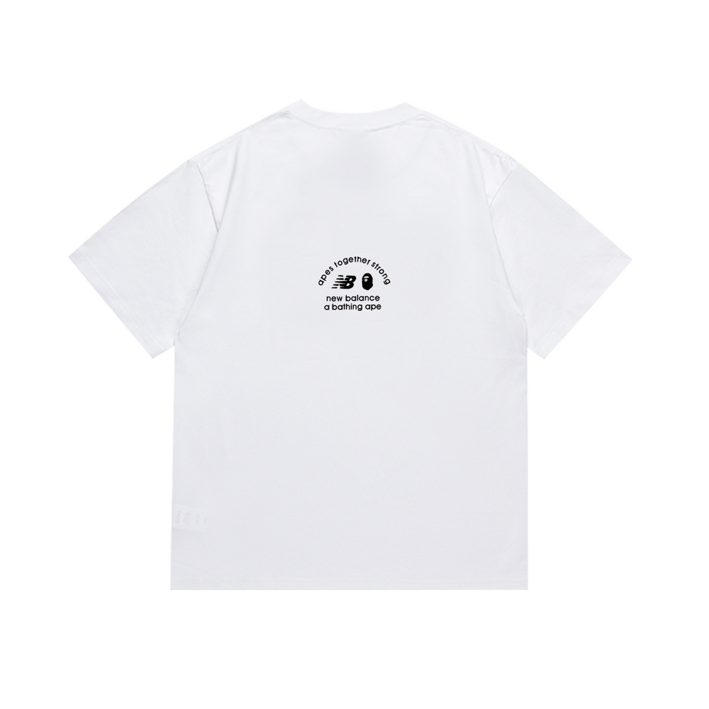 Bathing Shark and ape head print T-Shirt NextBlock