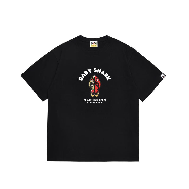 Bathing Shark and ape head print T Shirts NextBlock