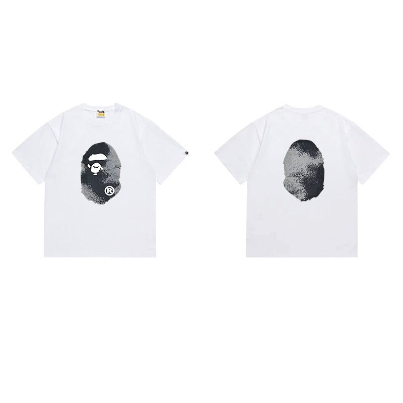 Bathing Shark and ape head print T Shirts NextBlock
