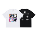 Bathing Shark and ape head print T-Shirt NextBlock