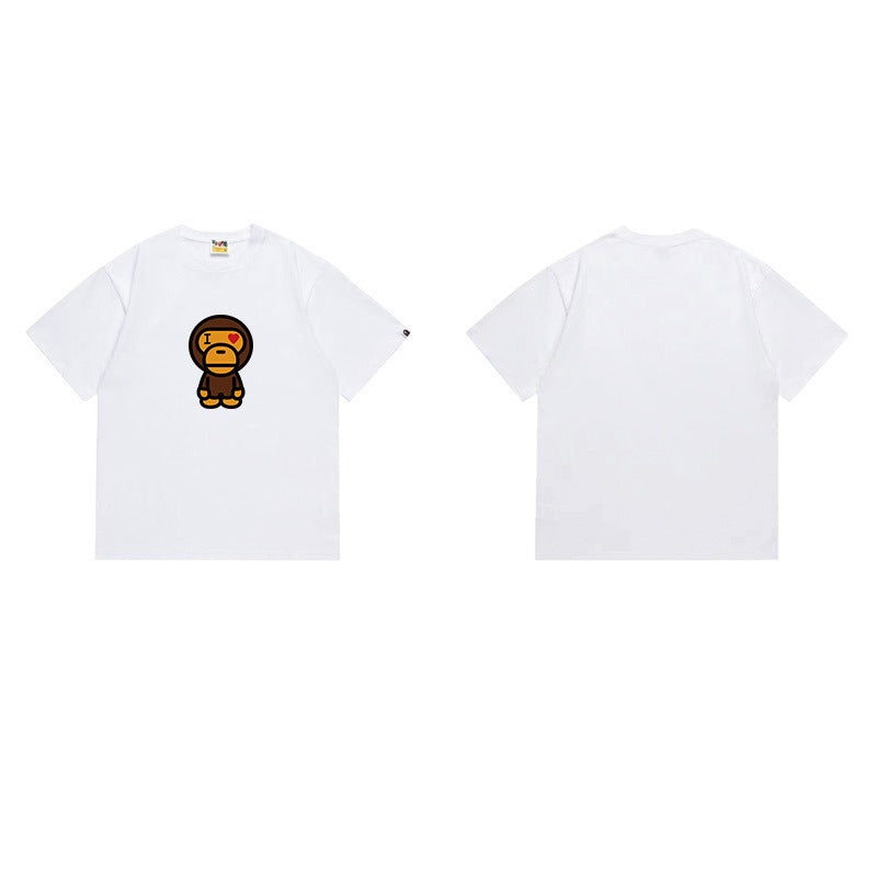 Bathing Shark and ape head print T Shirts NextBlock