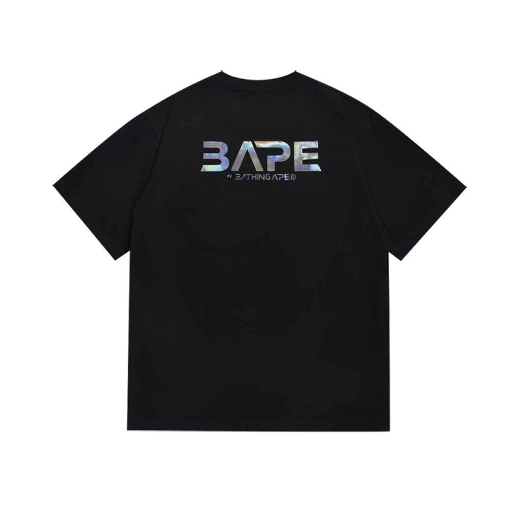Bathing Shark and ape head print T-Shirt NextBlock