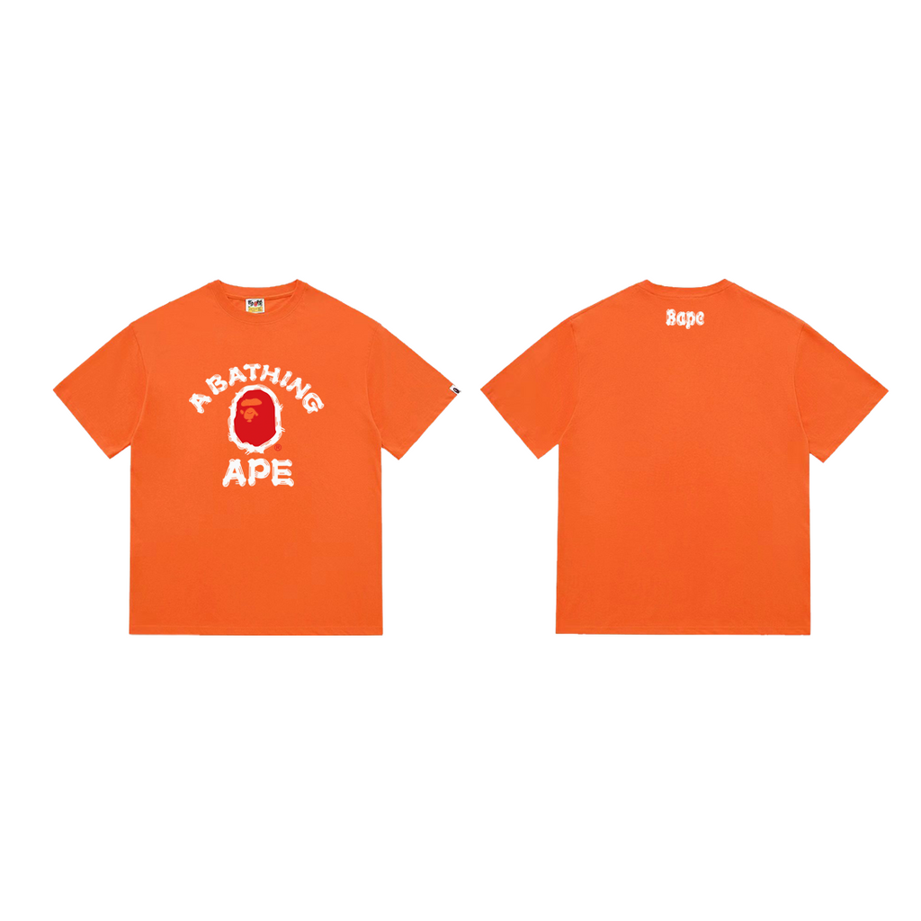 Bathing Shark and ape head print T-Shirt NextBlock