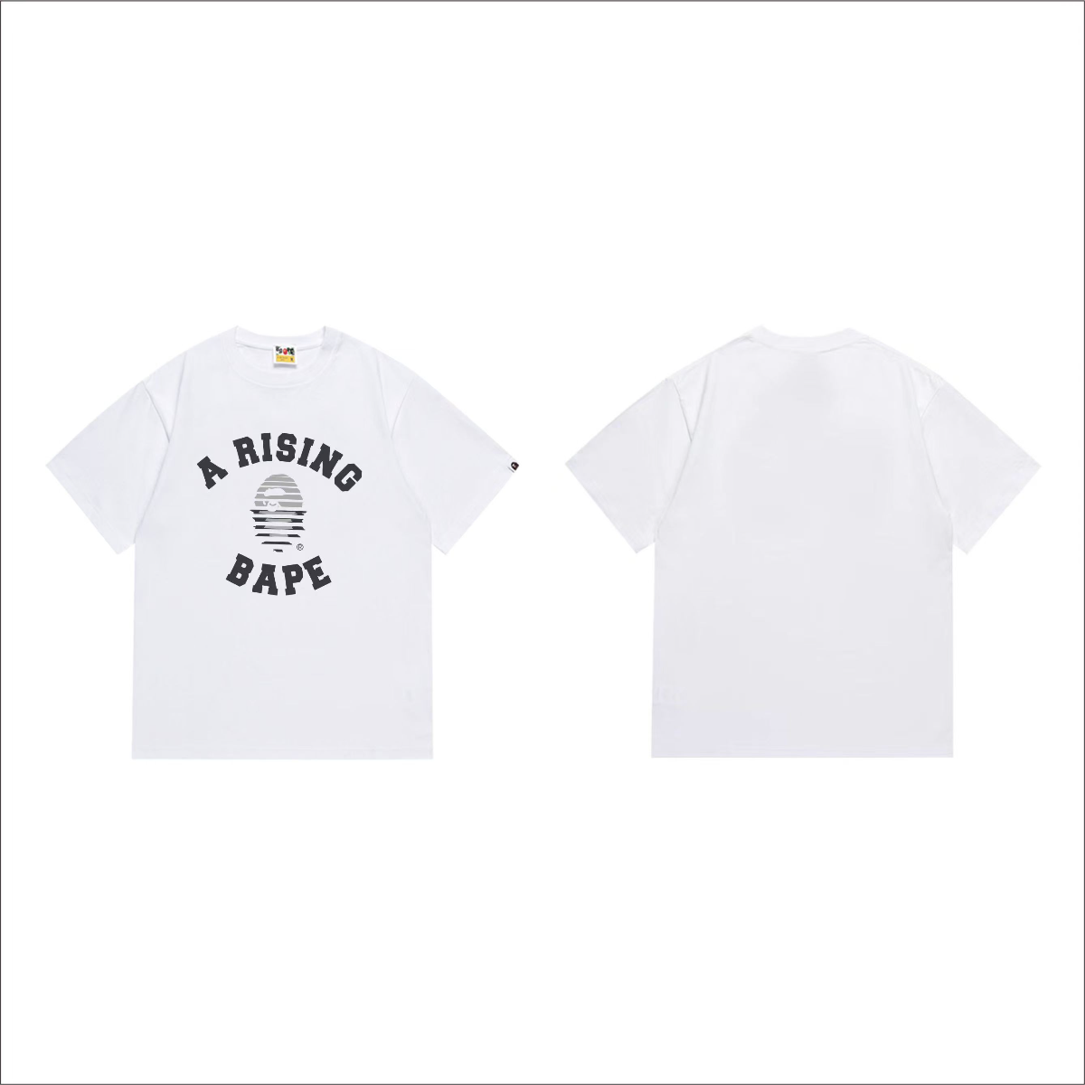 Bathing Shark and ape head print T-Shirt NextBlock