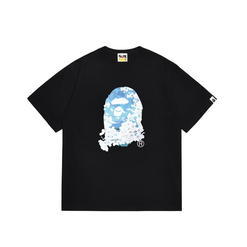 Bathing Shark and ape head print T Shirts NextBlock