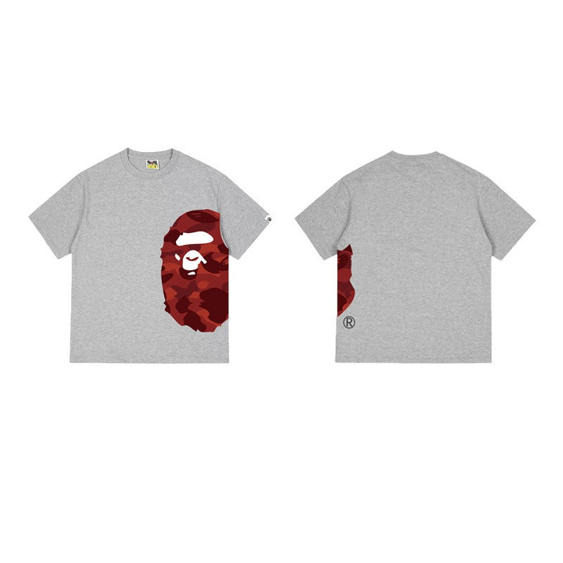 Bathing Shark and ape head print T Shirts NextBlock