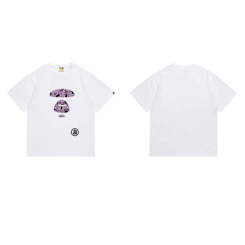 Bathing Shark and ape head print T Shirts NextBlock