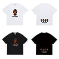 Bathing Shark and ape head print T Shirts NextBlock