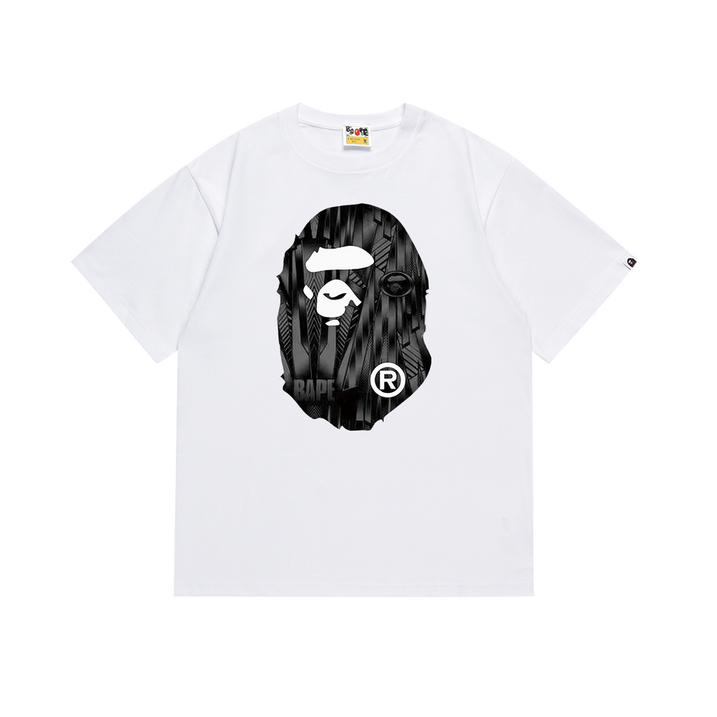 Bathing Shark and ape head print T Shirts NextBlock