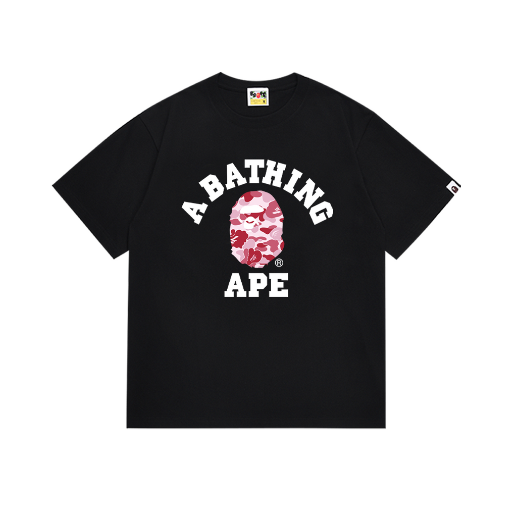 Bathing Shark and ape head print T-Shirt NextBlock