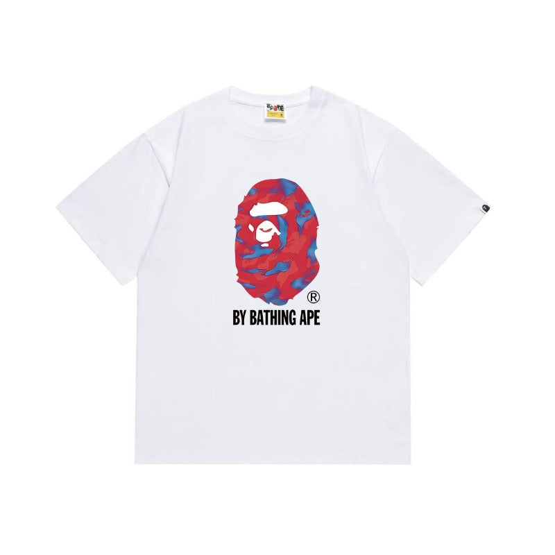 Bathing Shark and ape head print T Shirts NextBlock