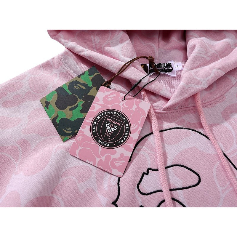 Bathing Shark and ape head print Hoodie Miami Camo Sweater Casual NextBlock
