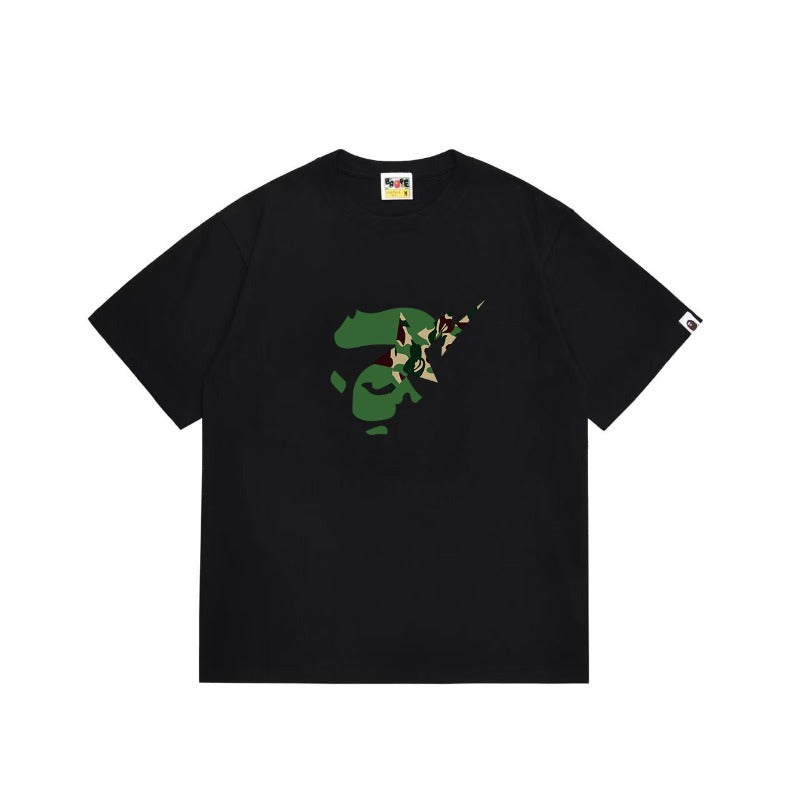 Bathing Shark and ape head print T Shirts NextBlock