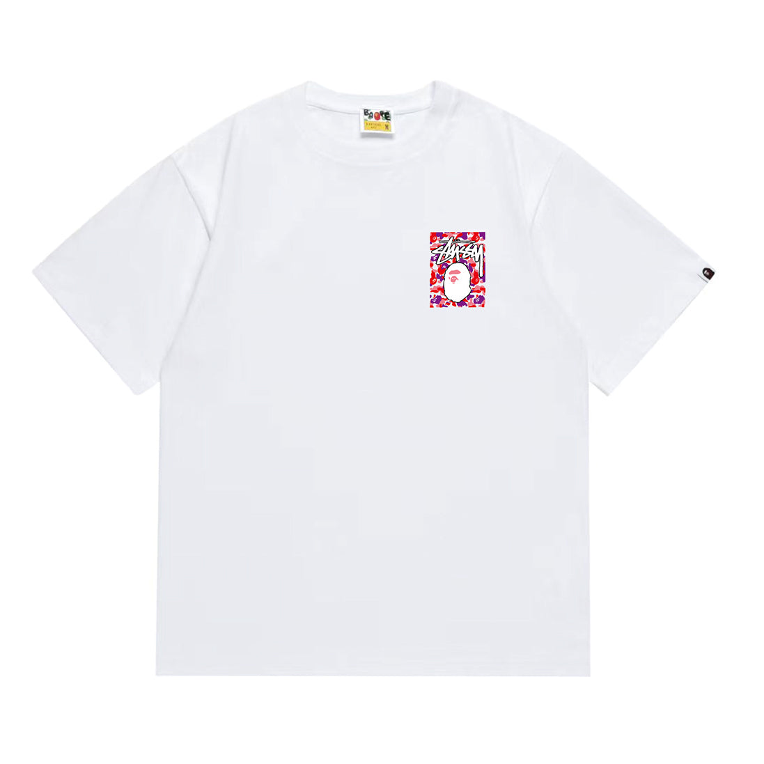 Bathing Shark and ape head print T-Shirt NextBlock