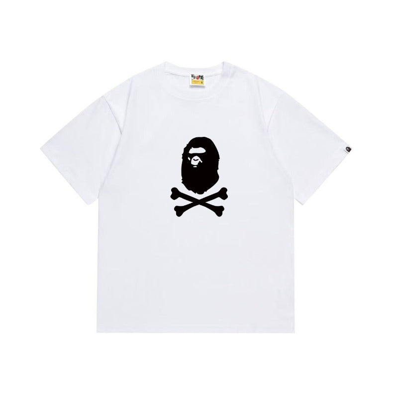 Bathing Shark and ape head print T Shirts NextBlock