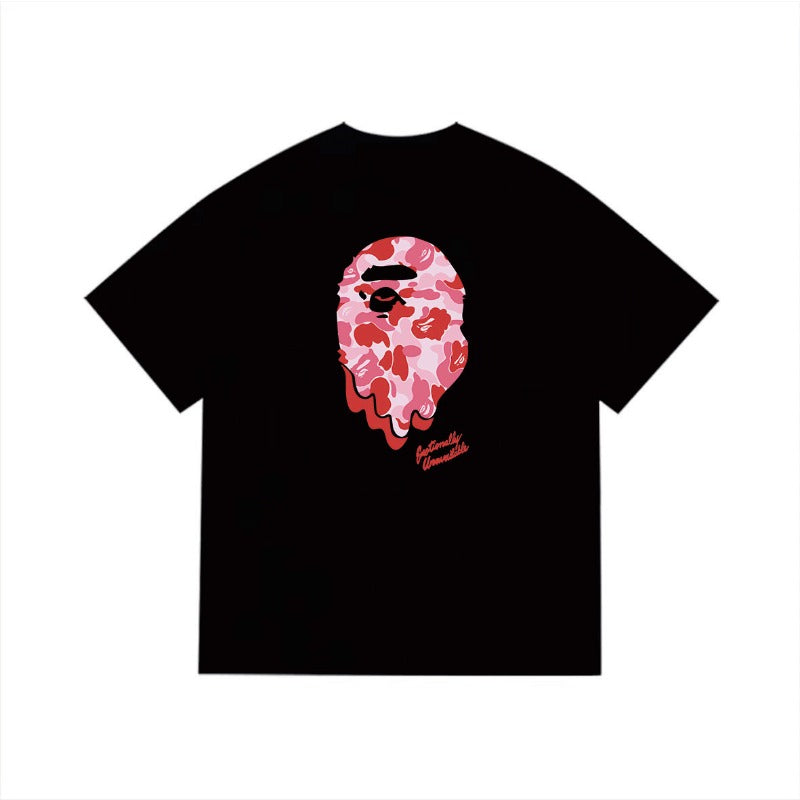 Bathing Shark and ape head print T Shirts NextBlock