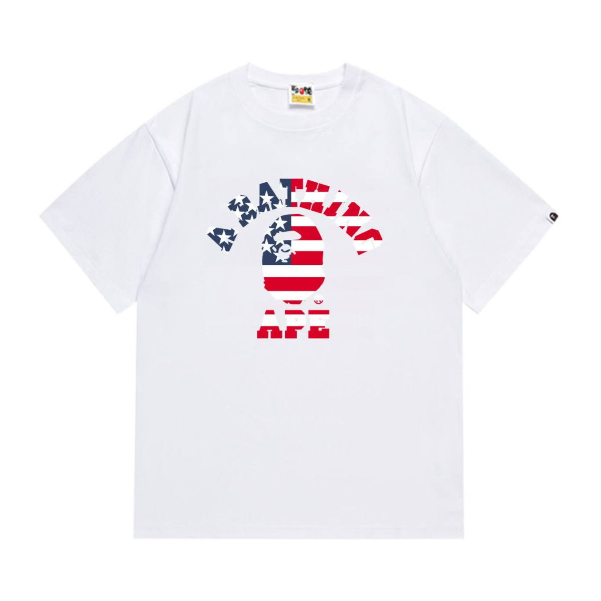 Bathing Shark and ape head print T-Shirt NextBlock