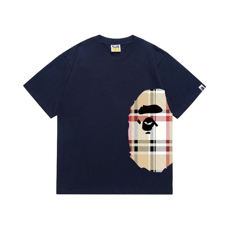 Bathing Shark and ape head print T Shirts NextBlock