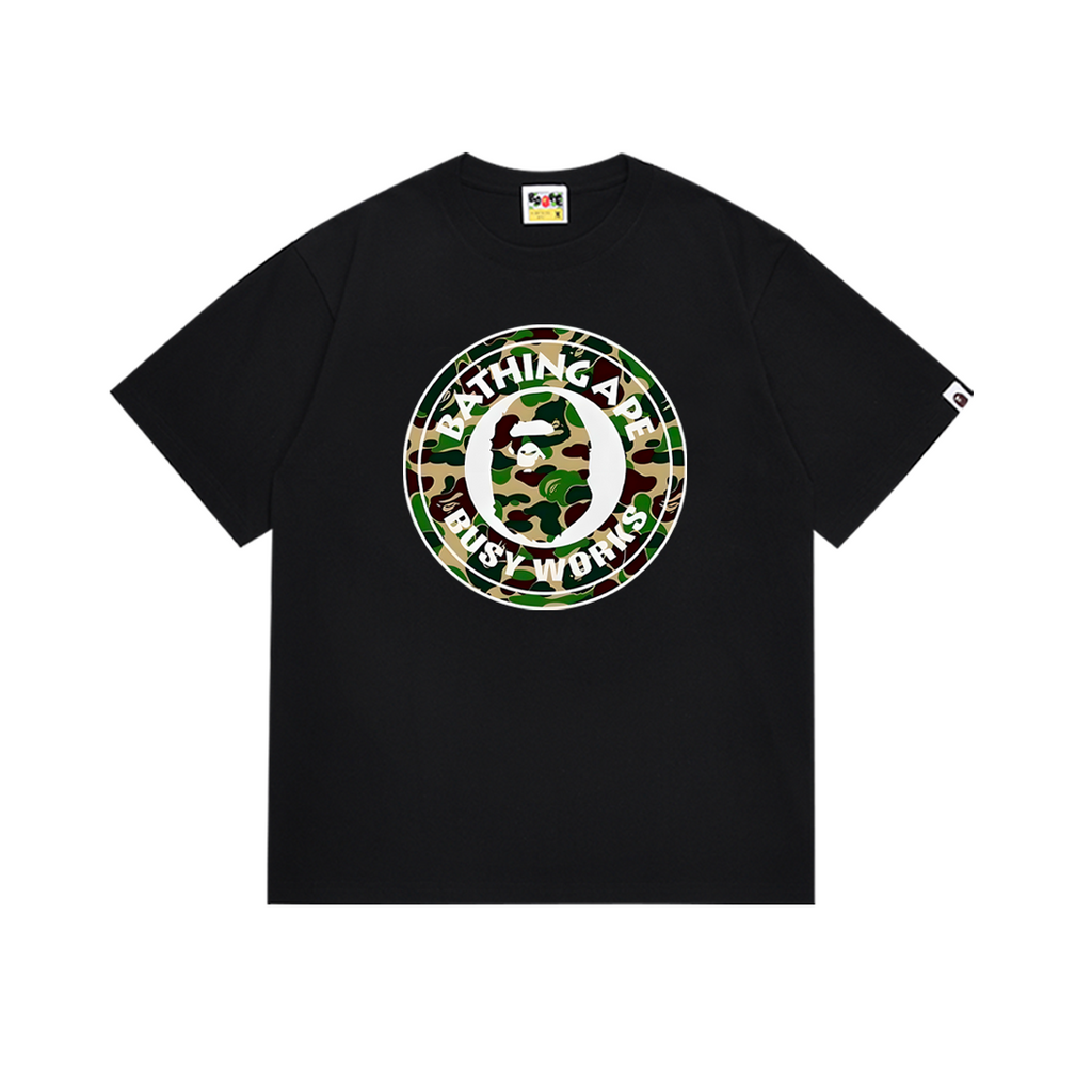 Bathing Shark and ape head print T-Shirt NextBlock