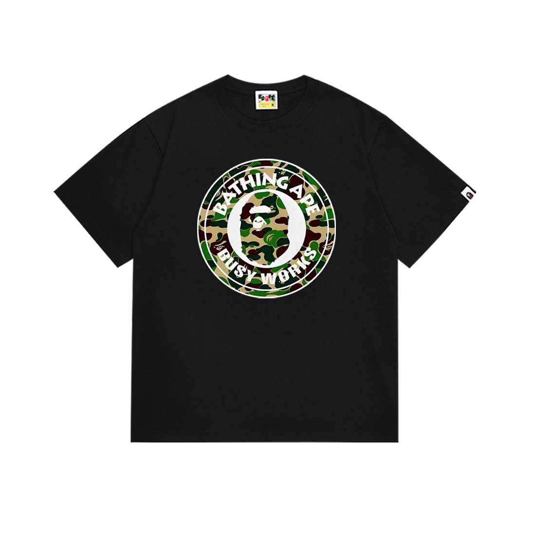 Bathing Shark and ape head print T-Shirt NextBlock