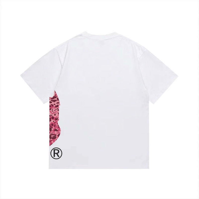 Bathing Shark and ape head print T Shirts NextBlock