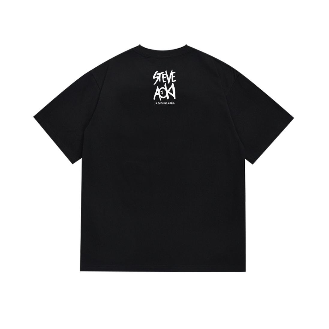 Bathing Shark and ape head print T-Shirt NextBlock