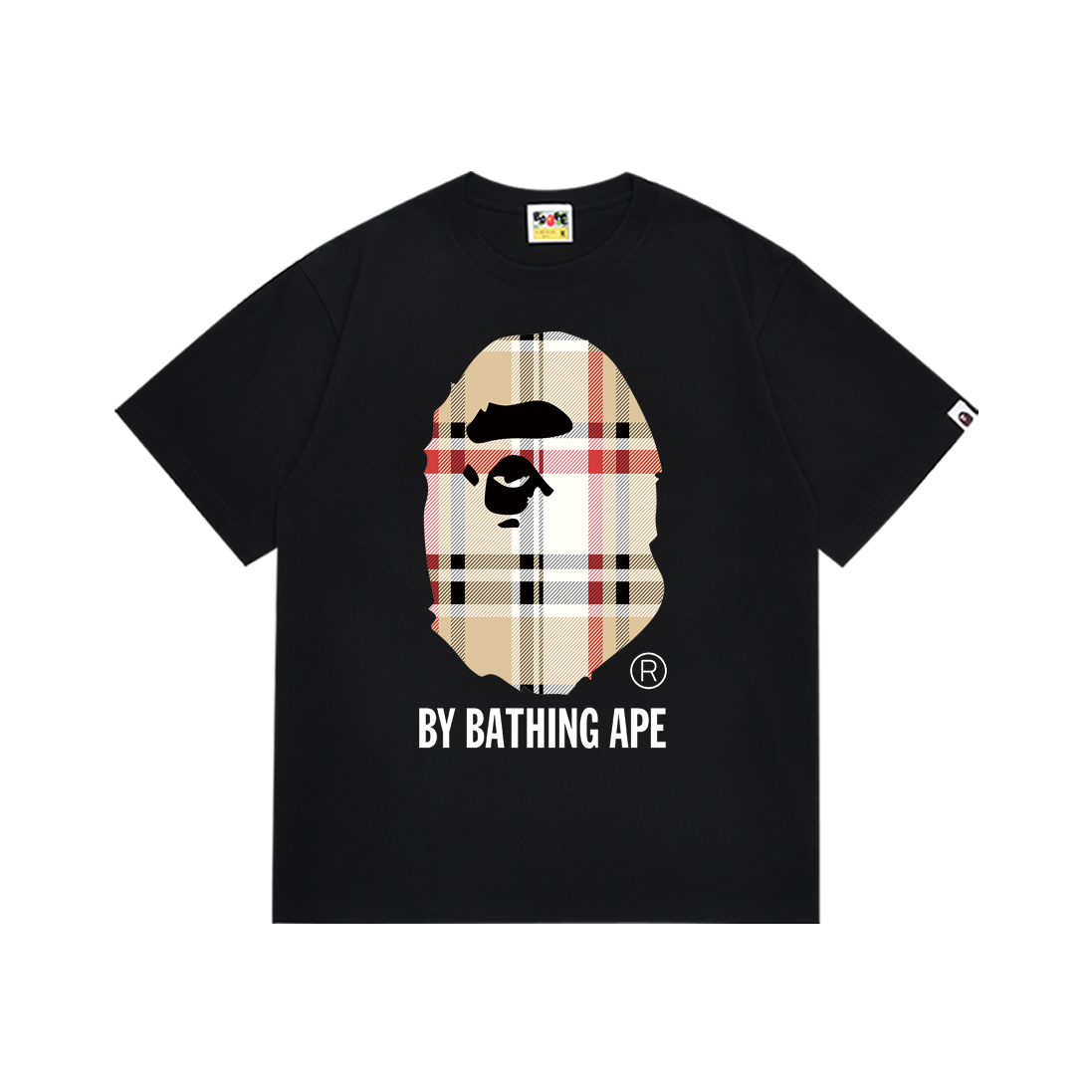 Bathing Shark and ape head print T-Shirt NextBlock