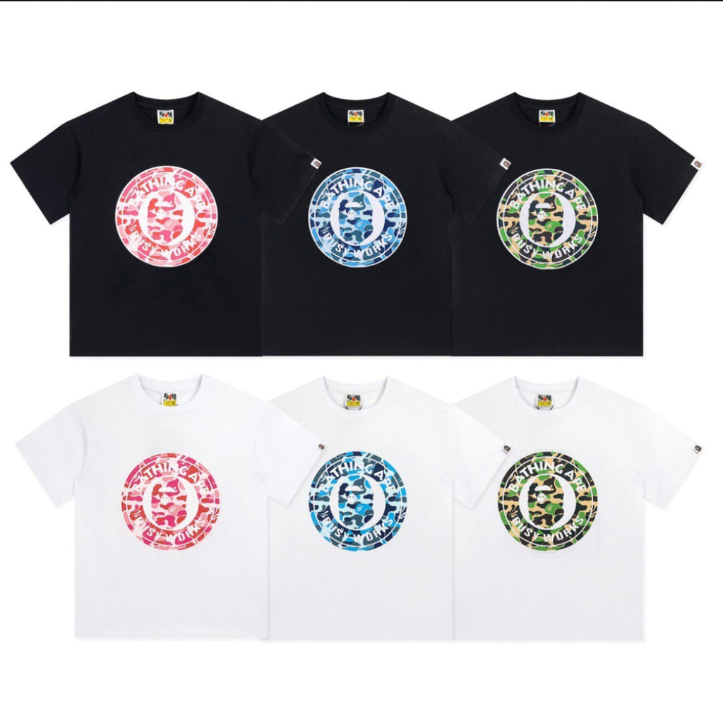 Bathing Shark and ape head print T-Shirt NextBlock