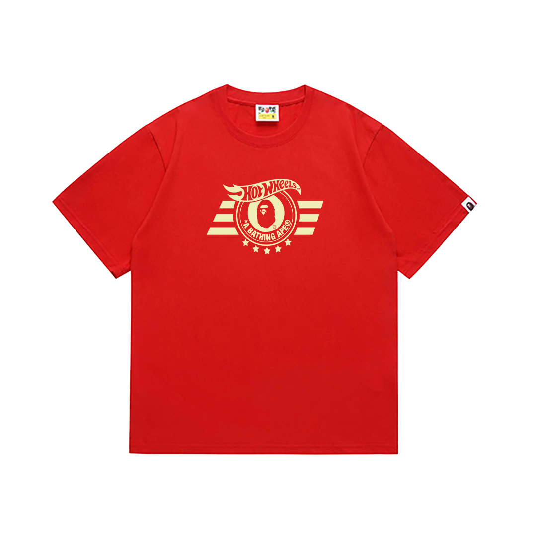 Bathing Shark and ape head print T-Shirt NextBlock