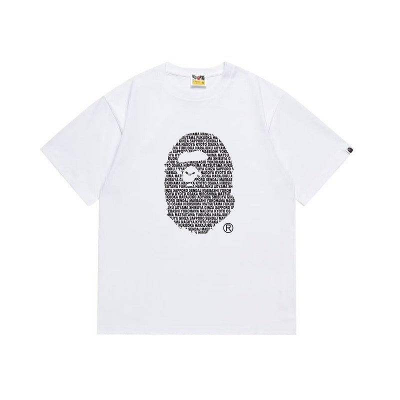 Bathing Shark and ape head print T Shirts NextBlock
